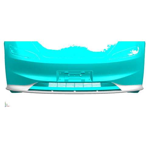 3PCS/SET Dry Carbon Fiber Front Bumper Lip with Splitters for Tesla Model 3 2023
